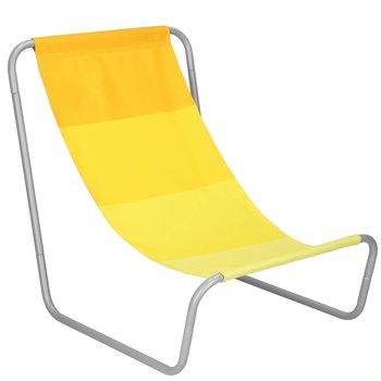 Leżak plażowy, leżanka składana metalowa żółta - Springos