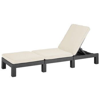 LEŻAK POLI RATTAN REGULOWANE OPARCIE MATERAC ŁÓŻKO - Garden Furniture