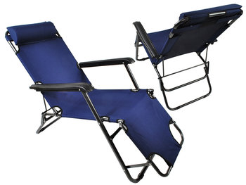 Leżak Składany Ogrodowy Fotel Plażowy 3 pozycje gr MALATEC - Iso Trade