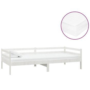 Leżanka biała z materacem 90x200 cm - komfortowy s - Zakito Europe