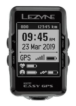 Lezyne, Licznik rowerowy, MACRO EASY GPS, czarny - Lezyne