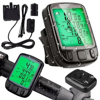 Licznik Rowerowy Prędkościomierz Komputer do Roweru Wodoodporny 25 Funkcji - Lewer