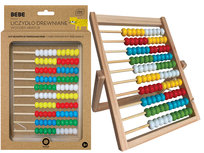 Liczydło drewniane z podstawką, BEBE Kids, Interdruk