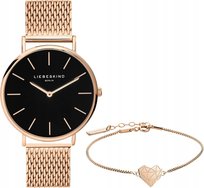 Liebeskind LS-0090-MQB Zestaw Zegarek i Bransoletka, 38 mm, Różowe Złoto Liebeskind