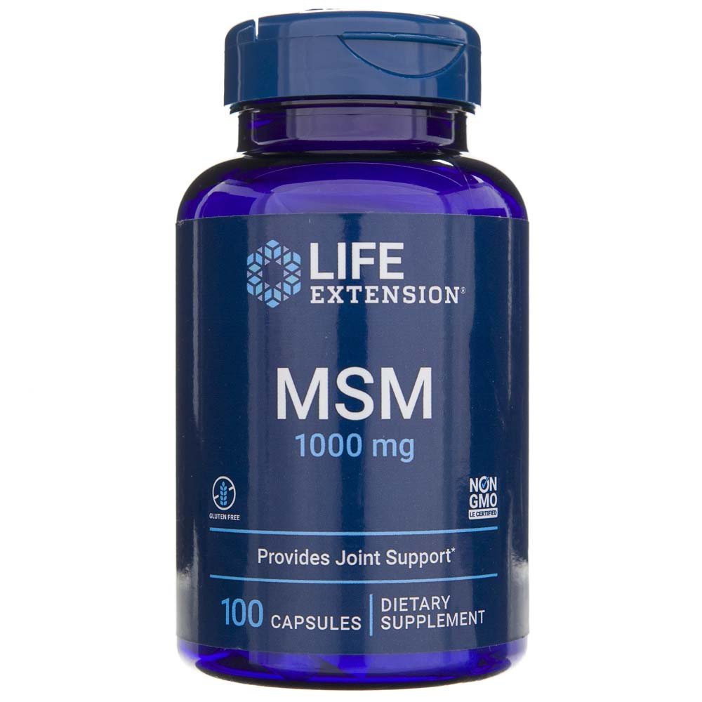 Фото - Вітаміни й мінерали Life Extension MSM  1000 mg - Suplement diety, 100 k (metylosulfonylometan)