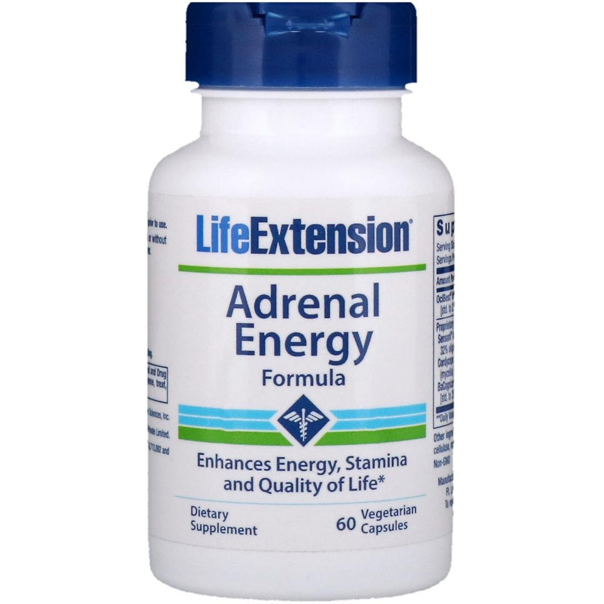 Life Extension, Suplement diety Adrenal Energy Formula, 60 kapsułek