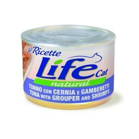 Life Pet Care Tuńczyk Grouper Krewetki Karma dla kota Puszka 150G - Life Pet Care