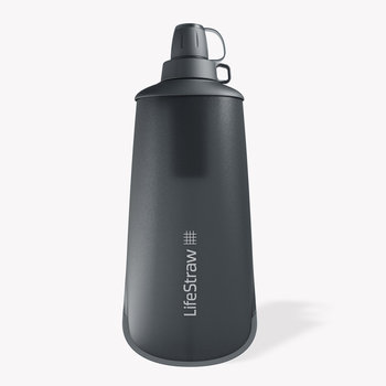 LifeStraw Peak Squeeze, Filtr do wody z miękką butelką 1l, Dark Gray - LifeStraw