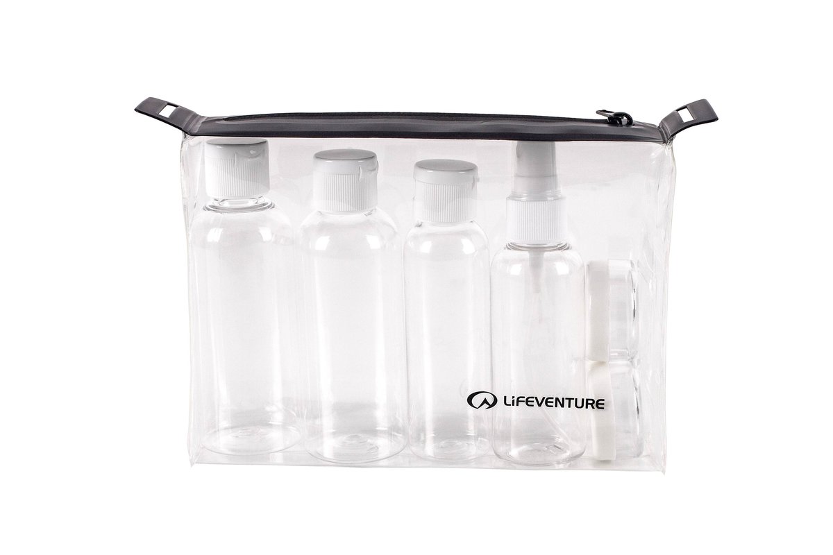LIFEVENTURE, Niezbędnik turystyczny, Flight Bottle Set, biały