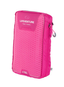 Lifeventure, Ręcznik szybkoschnący, SoftFibre różowy, 150x90 cm - lifeventure