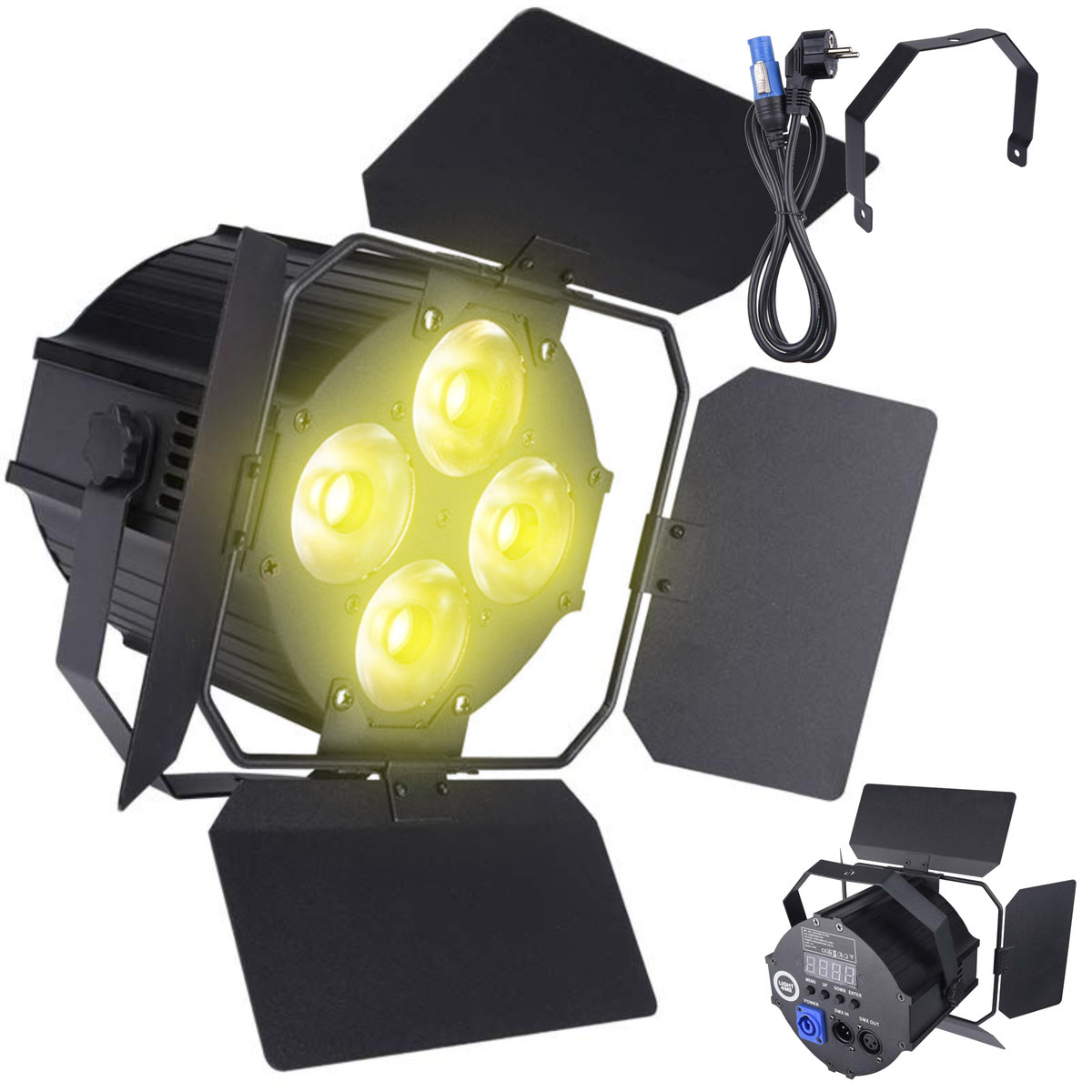 10455 Led LIGHT4ME P4 WW reflektor sceniczny LED PAR ciepły biały - LIGHT4ME ...