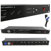 LIGHT4ME XSPLIT 2x4 rozdzielacz sygnału DMX splitter 8-kanałowy rack 19" 1U dwa tryby pracy LIGHT4ME