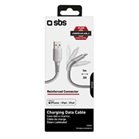 Ligthning MFI cable, charging anda data, UNBREAKABLE line, lenght 1m, grey color - SBS