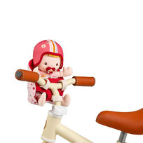 Lilliputiens Lalka dzidziuś w foteliku rowerowym z komforterem i kaskiem Lena 18 m+