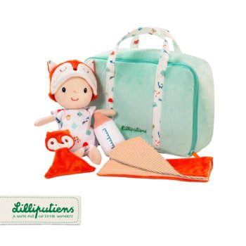 Lilliputiens, lalka z zestawem podróżniczym z walizeczką i akcesoriami Alex - Lilliputiens