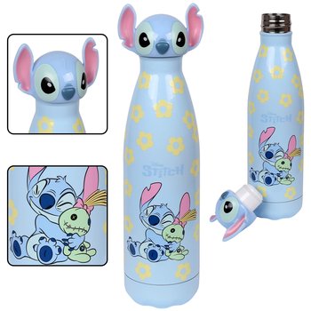 Lilo i Stitch DISNEY Niebieska, aluminiowa butelka do picia, butelka na ciepłe napoje 500ml - Disney