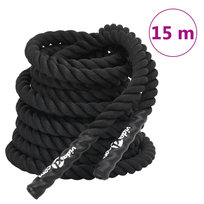 Lina treningowa, czarna, 15 m, 11 kg, poliester VMP