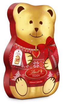 Lindt, Kalendarz adwentowy Teddy 3D z breloczkiem 146g
