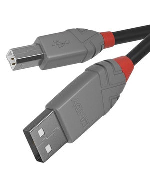 Lindy 36673 kabel USB 2.0 A – B Anthra Line  - 2 m : Kolor - 2m - Lindy