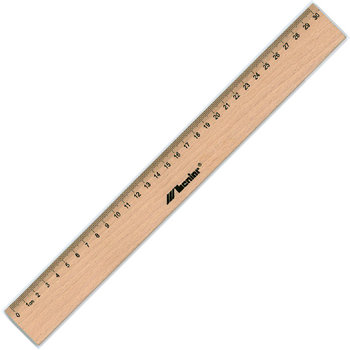 Linijka drewniana, 30 cm - LENIAR