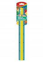 Linijka Plast. Keyroad, W Kształt Klocka Lego, 30Cm, Zawieszka, Mix