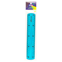 Linijka szkolna 20 cm elastyczna STRIGO niebieska Strigo