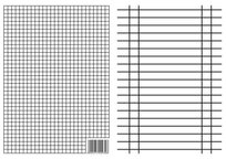 Liniuszek A5 170G Interdruk Dwustronny Linia Kratka Sztuka Do Nauki Pisania