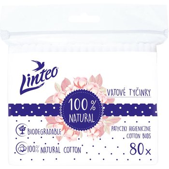 Linteo Natural Cotton Buds patyczki higieniczne w woreczku 80 szt. - Linteo