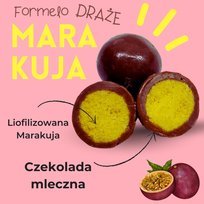 Liofilizowana marakuja w czekoladzie mlecznej opakowanie bag 100g