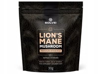 LION'S MANE : (SOPLÓWKA JEŻOWATA) 10:1 MUSHROOM POWDER 30G || Solve Labs