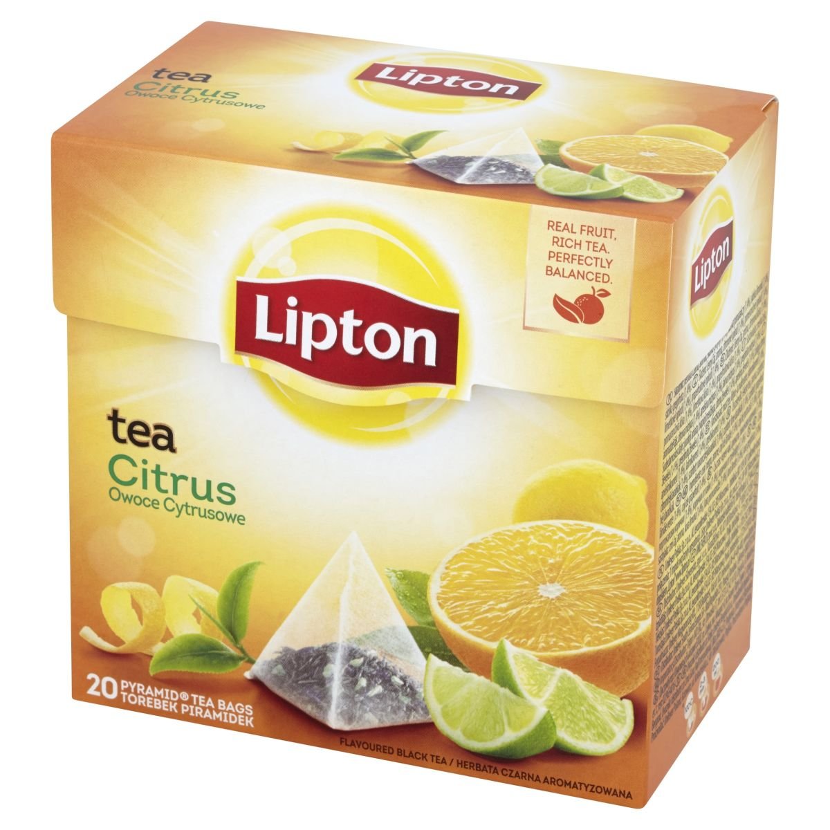 Lipton, Herbata Czarna O Smaku Owoców Cytrusowych, 20 Saszetek - Lipton ...