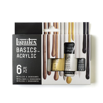 Liquitex Basics, zestaw farb akrylowych, 6 kolorów, 22 ml - LIQUITEX