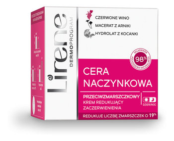 Lirene Cera Naczynkowa Przeciwzmarszczkowy krem redukujący zaczerwienienia 50ml - Lirene