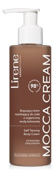 Lirene Mocca Cream Nawilżający krem stopniujący opaleniznę z organiczną wodą kokosową 190ml - Lirene