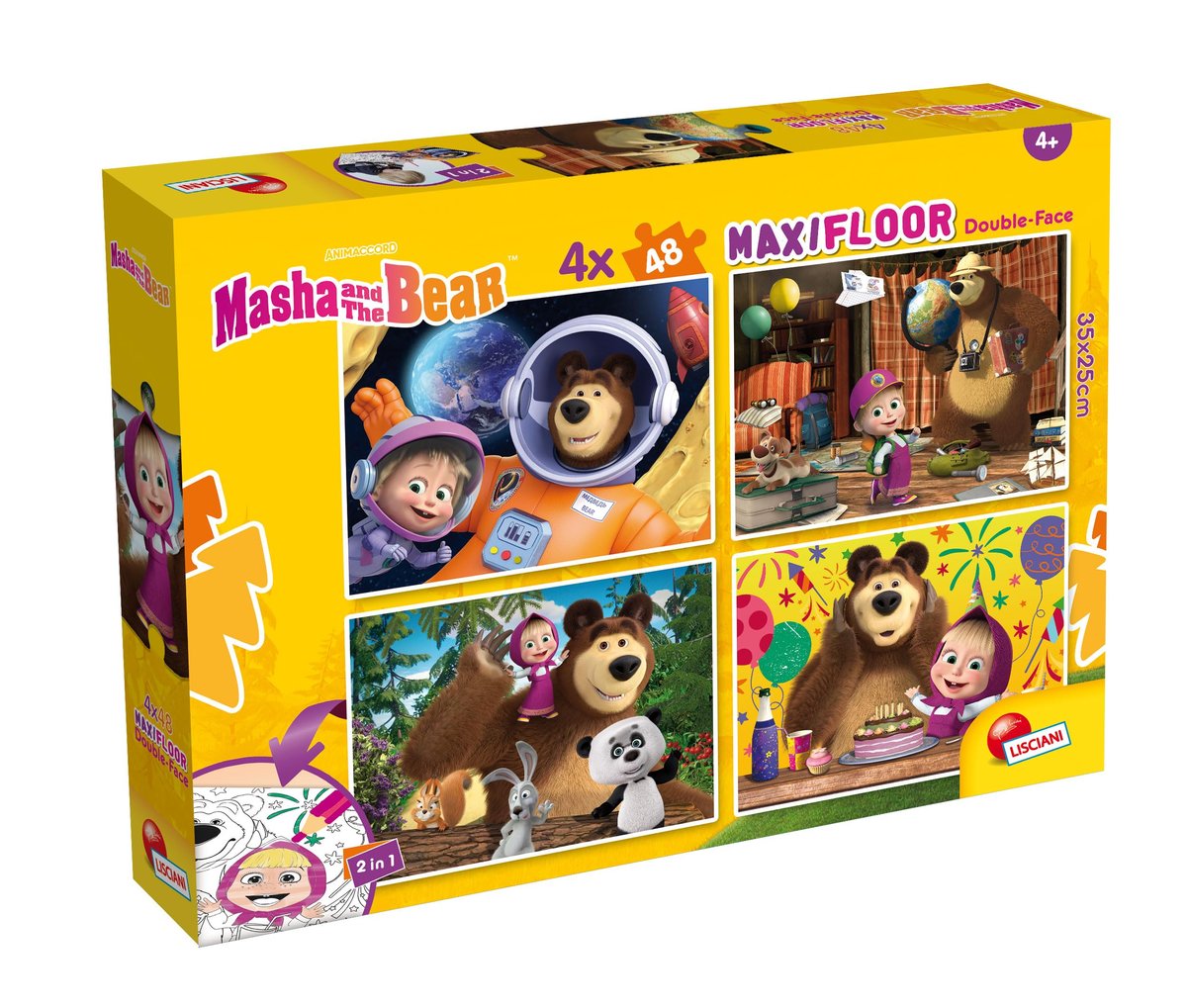 Lisciani - BLUEY - MaxiFloor Puzzle de 24 piezas - Puzzle 2 en 1 - Doble cara - Espalda para colorear - Juego educativo - A partir de 4 años - Fomenta la creatividad - 35 x 25 cm Lisciani - BLUEY - MaxiFloor Puzzle de 24 piezas - Puzzle 2 en 1 - Doble cara - Espalda para colorear - Juego educativo - A partir de 4 años - Fomenta la creatividad - 35 x 25 cm