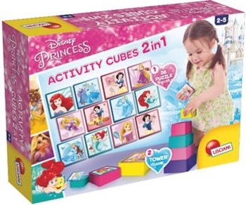 Lisciani, Disney Princess, zestaw edukacyjny Activity Cubes, 2w1 - Lisciani