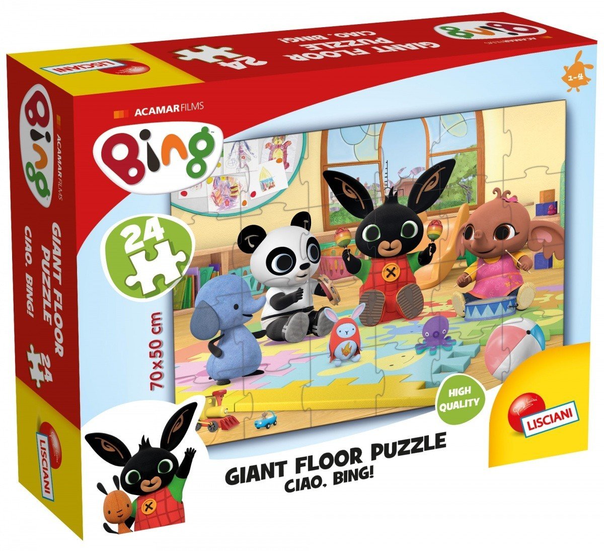 Lisciani, puzzle podłogowe Bing , 24 el.
