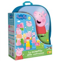 Lisciani, Świnka Peppa, zestaw kreatywny Plecak z klockami konstrukcyjnymi Lisciani