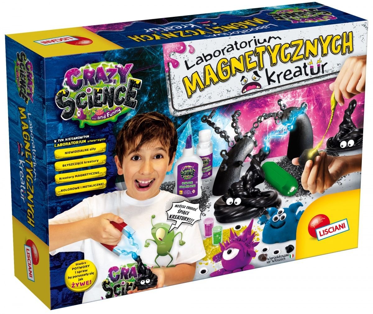 Lisciani, zabawka edukacyjna Crazy Science Laboratorium Magnetycznych Kreatur