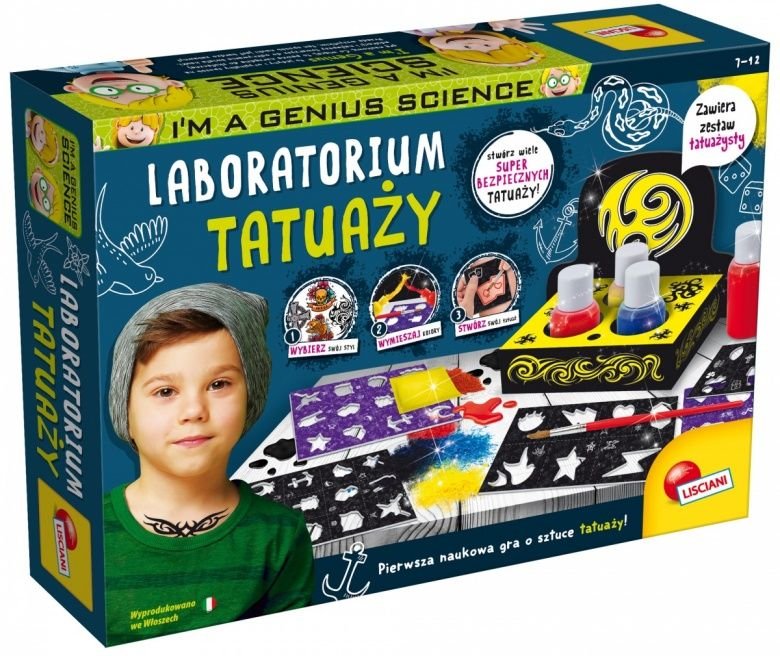 Lisciani, zabawka edukacyjna Laboratorium Tatuaży