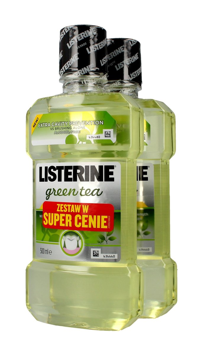 Listerine, Green Tea, płyn do płukania jamy ustnej, 2x500 ...