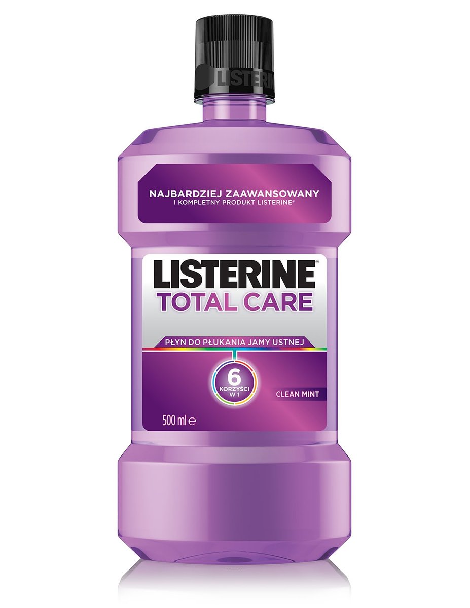 Listerine, Total Care, płyn do płukania jamy ustnej, 6x500 ml Listerine, Total Care, płyn do płukania jamy ustnej, 6x500 ml