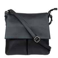 Listonoszka na Ramię Torebka Damska Vera Pelle Viaggia Czarna