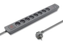 Listwa antyprzepięciowa Qoltec 2xUSB 8 gniazd z uziemieniem 1.8m szara