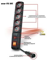 Listwa HSK DATA Acar F5 IEC, 5 gniazd, 5 m