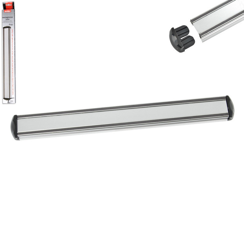 Listwa magnetyczna ORION 39 cm - uchwyt na noże kuchenne ścienny organizer aluminiowy magnes szary akcesoria kuchenne