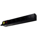 Listwa przeciwprzepięciowa z ładowarką 2x USB 2.0 ORVALDI, czarna, 1,8m - Orvaldi