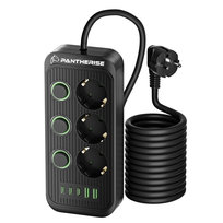 Listwa PRZEDŁUŻACZ PANTHERISE 3 GNIAZDA 2xUSB-A 3x USB-C KABEL 5M GRUBY 250V
