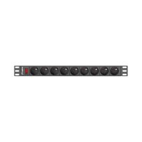 Listwa zasilająca Lanberg do RACK 1U 16A PDU 19" 9x PL 3m czarna Lanberg