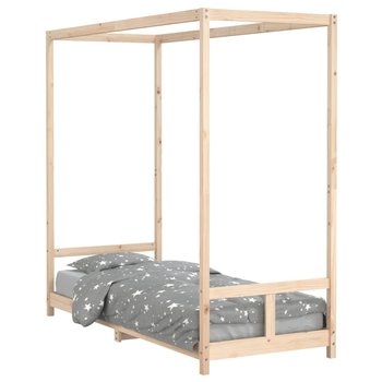 Lite drewno sosnowe łóżko dziecięce z zadaszeniem - Inna marka